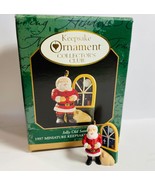 Jolly Old Santa 1997 Miniature Hallmark Keepsake Christmas Ornament with... - $9.89