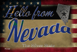 Hello From Nevada Novelty Metal Postcard - £12.73 GBP