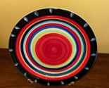 8" Salad Plate - GIBSON - Casa Stella - Red Multi Circles - $4.21