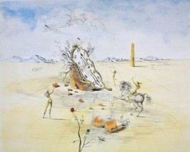 Salvador Dali Cosmic Horseman Facsimile Signed Lithograph Surrealism Art - $98.01