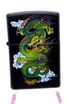 Green Chinese Dragon - Zippo Lighter Black Matte #29839 - £22.77 GBP