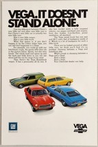 1971 Print Ad Chevrolet Vega 4 Models Shown Kammback,Panel Truck,2-Door Sedan - $16.81