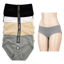 6 Pk Womens Underwear Briefs Panties Bikini Full Coverage Cotton Spandex Medium - £21.38 GBP