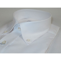 Mens 100% Italian Cotton Shirt Non Iron SORRENTO Button Down Oxford 4529 White image 2