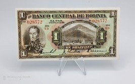 Bolivia Banknote 1 Boliviano 1928 P-118 AU Crispy - £11.67 GBP