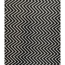 Fabric Black White Chevron Zig Zag 44&quot; x 280&quot; - £15.54 GBP