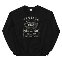 Vintage 50th Birthday Gift Tshirt   1968 Aged To Perfection Unisex Sweatshirt - £24.35 GBP