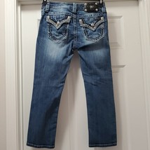 Miss Me Boyfriend Capri Blue Jeans Women&#39;s Actual Size 28.5&quot; waist - £27.61 GBP