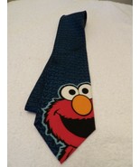 Vintage Tie Elmo Sesame Street 1994 Silk Blue - £8.17 GBP