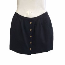 Juicy Couture Skirt Women&#39;s Black Gold Buttons Micro Mini Short  Size Small S8 - £15.91 GBP
