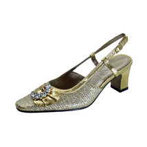FLORAL Clea Women&#39;s Wide Width Dress Slingback Metallic Shoes - £31.93 GBP