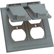 Sigma Electric 14345 2-Gang Duplex Cover, Grey , Gray - €18,05 EUR