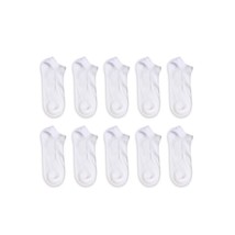 Athletic Works Women&#39;s Half-Cushion Regular No Show Sock, 10 Pairs White... - $15.83
