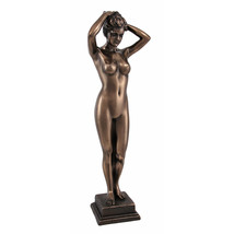 Bronzed Finish Standing Nude Woman Statue Figure  Art - £33.10 GBP