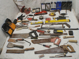 Lot Of Household Tools, Hardware, Levels, Saws &amp; Drill Bits - £23.59 GBP