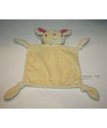 Barrons Bunny Rabbit Rattle Security Blanket Cream Plush Knotted Corner ... - £10.03 GBP