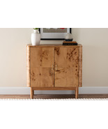 Raina Natural Mappa Burl Wood Storage Cabinet - $964.83 CAD