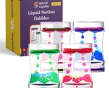 Liquid Motion Bubbler Deluxe Toy (4-Pack) Colorful Hourglass Timer With ... - £28.86 GBP