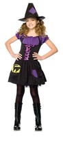 Black cat Witch Girls Costume - $24.74