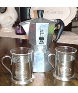 Bialetti Moka Express Stovetop Espresso Coffee Maker w/ 2 Metal &amp; Glass ... - $49.99