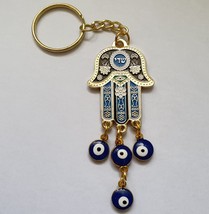  Shadai (שד&quot;י) Hamsa Evil Eye protection KeyRing hanging beads Travelers... - £9.99 GBP