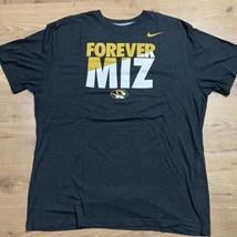 Nike Missouri Tigers Mizzou T Shirt Mens XXL Dark Gray Swoosh Forever Miz NCAA - £19.14 GBP