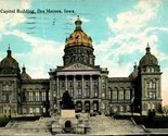 State Capitol Building Des Moines Iowa IA 1915 DB Postcard - $3.91