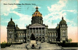 State Capitol Building Des Moines Iowa IA 1915 DB Postcard - £3.08 GBP