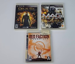 Lot of 3 Playstation 3 Games: Deus Ex Revolution, Mag, Red Faction Guerrilla PS3 - £13.63 GBP