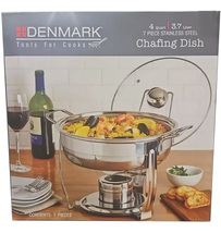 Denmark Round Chafing Dish, 4 Quart, Stainless Steel, 7-Piece - BRAND NE... - $59.50