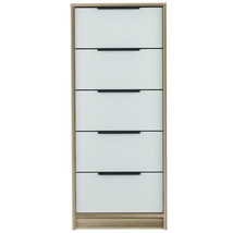 42&quot; Brown And White Five Drawer Chest - $5,373.02 MXN