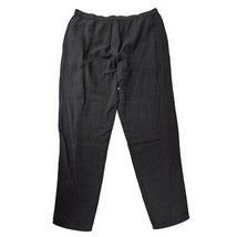 Eileen Fisher 100% Organic Cotton Tapered Ankle Black Pant Sz M NWT $178 - $78.41