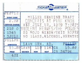 Violent Femmes The Pogues Concert Ticket Stub July 12 1989 Detroit Michigan - £27.14 GBP