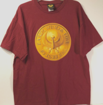 Earth, Wind &amp; Fire Best Of Maroon Double Sided Egyptian Logo Fan Club T-Shirt Xl - £111.67 GBP