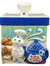 Danbury Mint Pilsbury Doughboy 2000 &quot;Tea Time&quot; Cookie Jar Canister with ... - $78.21