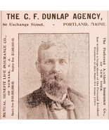 1906 CF Dunlap Agency Dividend Co Advertisement Banking Portland Maine E17H - $24.99