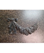 Antique Pressed Tin Architectural Salvage Applique Ornamentation Bow Swag - $467.49 MXN