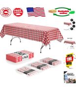 Versatile Disposable Checkered Table Covers - 6 Pack - Perfect for All O... - $50.34 CAD