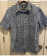 Vintage Reyn Spooner Men&#39;s Large Blue Hawaiian Aloha Shirt XL - £26.32 GBP