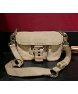 ROOTS CANADA Emily Genuine Leather Shoulder Bag Purse Clutch Chalk White - $119.35 CAD