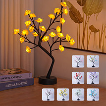 Table Lamp Flower Tree Rose Lamps Fairy Desk Night Lights USB Operated Gifts For - £13.18 GBP