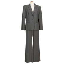 TAHARI Black White Melange Stretch Woven Flared Pant Suit 16 - £110.08 GBP