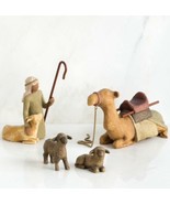 WILLOW TREE SHEPHERD &amp; STABLE ANIMALS 4 PIECE SET SUSAN LORDI CHRISTMAS ... - £156.66 GBP