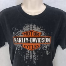 Harley Davidson T-Shirt Medium Womens Black Pikes Peak Colorado Springs CO - £14.84 GBP