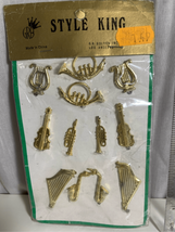 Mini-Tree Instruments Christmas Ornaments- Vintage Plastic STYLE KING-NO... - $14.96
