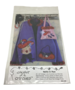 Red Hat Ladies Nellie Wool Felt Purse Purple Shirt Caught up Stitches KS... - €7,26 EUR