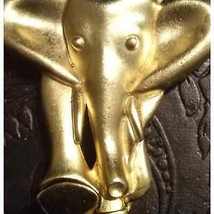 Gold VTG Elephant Brooch - £13.23 GBP