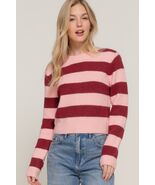   Long Slv Crew Neck Stripe Sweater - $55.14 CAD