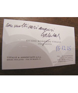 Biglietto da visita di Guido Roberto Vitale Presidente Vitale &amp; Associat... - $22.14