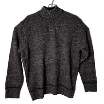 Iceland Men XL Made In Italy 80% Wool Nylon Pullover Button neck Sweater - $49.65
